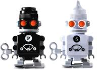 suck uk wind-up robot salt & pepper shakers: quirky kitchen gadgets for seasoning fun! logo