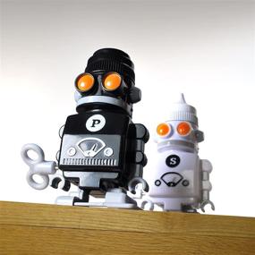 img 1 attached to SUCK UK Wind-up Robot Salt & Pepper Shakers: Quirky Kitchen Gadgets for Seasoning Fun!