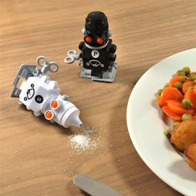 img 2 attached to SUCK UK Wind-up Robot Salt & Pepper Shakers: Quirky Kitchen Gadgets for Seasoning Fun!