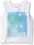 stylish calvin klein girls' big digital palm tank: fashionable, comfy & trendy logo