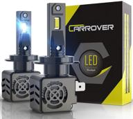 car rover wireless h7 led bulb: 120w 20000lm, ultra bright 6500k halogen replacement logo