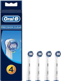 img 4 attached to Oral-B Genuine Precision Clean Replacement White Toothbrush 🦷 Heads - Deep & Precise Cleaning, Pack of 4