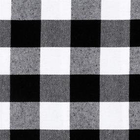 img 1 attached to Cackleberry Home 21-Inch Reversible Christmas Tree Skirt - Black and White Buffalo Check Woven Fabric, Quilted Design