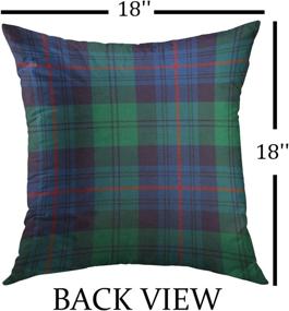 img 3 attached to 🔵 Mugod Decorative Throw Pillow Cover: Blue Plaid Armstrong Tartan Green Royal Home Decor - 18x18 Inch Sofa & Couch Pillow Case