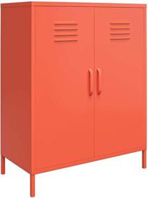 img 2 attached to 🧡 Vibrantly Stylish Novogratz Locker Storage Orange Cabinet: Organize in Color!