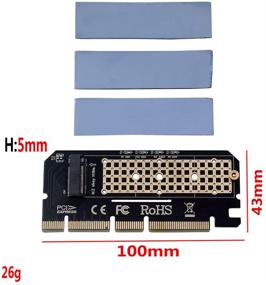 img 2 attached to 🔌 M.2 NVMe SSD NGFF to PCIE 3.0 X16 Adapter: Full Speed M Key Interface Card for 2230-2280 Size PCI Express 3.0 x4