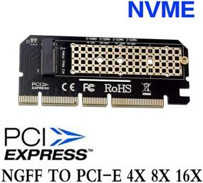 img 4 attached to 🔌 M.2 NVMe SSD NGFF to PCIE 3.0 X16 Adapter: Full Speed M Key Interface Card for 2230-2280 Size PCI Express 3.0 x4