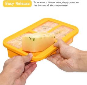 img 1 attached to 🍲 Bangp 1-Cup XL Silicone Freezing Tray with Lid: Perfect for Soups, Sauces, and Liquid Diets - Freeze, Store, Bake, or Cook!