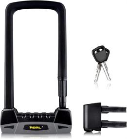 img 4 attached to 🔒 Durable 13mm U-Lock with Mounting Bracket - Heavy Duty Hardened Steel, Bike U Lock with Soft Rubber Cover for Road, Mountain, Electric & Folding Bikes