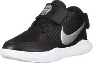 nike team hustle d 9 (td) sneaker - unisex-child performance athletic shoes logo