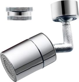 img 4 attached to Enhanced Universal 720° Splash Filter Faucet Aerator with Adjustable Sink Head, Rotatable Sink Sprayer, 4-Layer Net Filtration, Dual Flow, 55/64 Female Thread and Male Adapter – Fits Most Faucet Types