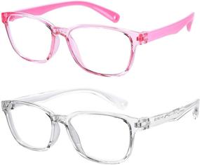 img 3 attached to 👓 Braylenz 2 Pack Kids Computer Blue Light Blocking Glasses: Clear Nerd TR90 Frame for Girls and Boys (Age 3-10)