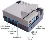 enhanced cooling and gaming experience: geeekpi retro gaming nes4pi case with fan, heatsinks, and game controllers for raspberry pi 4 model b логотип