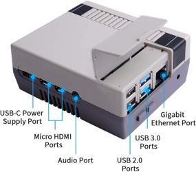 img 3 attached to Enhanced Cooling and Gaming Experience: GeeekPi Retro Gaming Nes4Pi Case with Fan, Heatsinks, and Game Controllers for Raspberry Pi 4 Model B