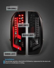 img 2 attached to Улучшите свой Toyota Tundra: Светодиодные задние фонари 2014-2020 года - черный корпус, дымчатая линза (2 шт. AUTOWIKI)