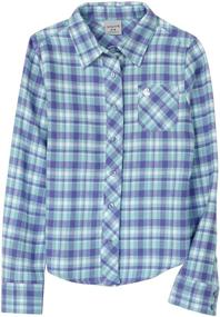 img 1 attached to Carhartt Little Girls Plaid Violet Girls' Clothing