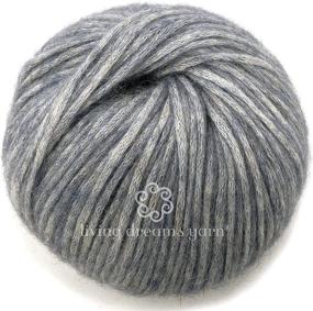 img 3 attached to Hugs & Kisses XOXO: All-Season Chunky Yarn - Baby Alpaca, Fine Merino & Natural Cotton Blend in Denim Color