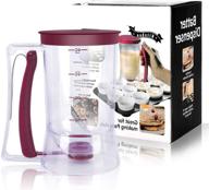 purple cupcake pancake batter dispenser - 900ml for waffles, muffin mix, crepes & more! logo