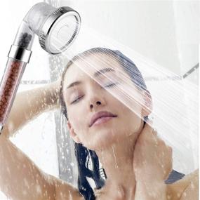 img 1 attached to 🚿 ZHIHUITONG Ionic Stone Filter Beads Shower Head: Dry Hair & Skin SPA, High Pressure, Water Saving - 3-Setting Handheld Showerhead (Shower Head Only)