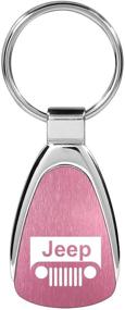 img 3 attached to 🔑 Au-Tomotive Gold, INC. Pink Jeep Grille Logo Tear Drop Key Chain