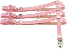 img 2 attached to Women Girl Garters Rivet Leather