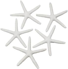 img 3 attached to LJY (Pack of 25) 3.15 Inches White Resin Pencil Finger Starfish for Wedding, Home Decor, and Craft Projects