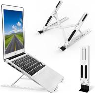 💻 lightweight portable laptop stand: foldable & adjustable, ergonomic design | ideal for macbook air pro, dell & more! logo