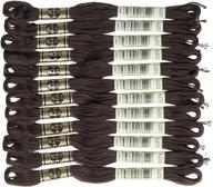 12-pack dmc black brown 6-strand embroidery cotton floss logo
