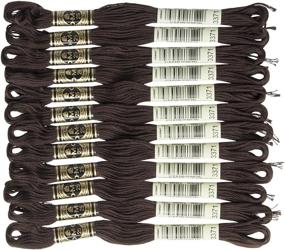 img 4 attached to 12-Pack DMC Black Brown 6-Strand Embroidery Cotton Floss