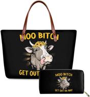 👜 coloranimal cute animal women's tote bag with top-handle - big crossbody handbag, long purse wallet - ideal gift logo
