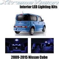 🔵 enhanced seo: xtremevision interior led kit for nissan cube 2009-2015 (5 pieces) - blue ambient lighting set with installation tool logo