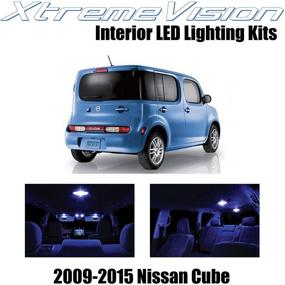 img 4 attached to 🔵 Enhanced SEO: Xtremevision Interior LED Kit for Nissan Cube 2009-2015 (5 Pieces) - Blue Ambient Lighting Set with Installation Tool