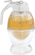 🍯 clear honey syrup dispenser - fox run, 3.25 x 4 x 6 inches logo