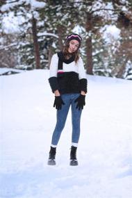 img 3 attached to Fuchsia Pompom Beanie for Girls: Stylish SWK Accessories & Fashion Scarves