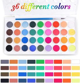 img 2 attached to 🎨 AROIC Watercolor Paint Set: 36 Color Paints & 10 Brush Sizes - Perfect Gift for Beginners, Kids, and Art Enthusiasts