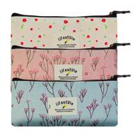 🌸 set of 3 miayon countryside flower floral pencil pen case cosmetic makeup bags logo