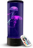 🔮 brewish giftable jellyfish lamp: lifelike desk mood aquarium with 18 color changing remote control - perfect home decor & gifts for men, women, and kids logo