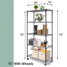 img 1 attached to 🗄️ Optimized Organization for 5-Shelf Shelving Storage Units