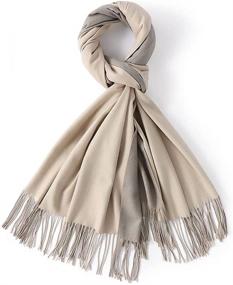 img 3 attached to LEMZONE Womens Cashmere Winter Pashmina: Elevate Your Style with Luxurious Scarves & Wraps