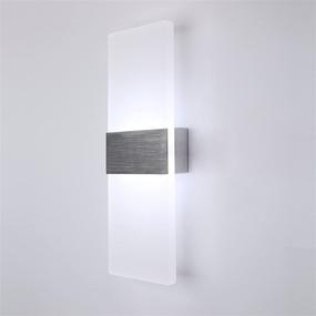 img 3 attached to 🔆 Topmo Modern Acrylic 12w LED Wall Sconces Aluminum Lights – Contemporary Decorative Lamps for Pathway, Staircase, Bedroom, Balcony, Drive Way – 840LM, Cold White (6000K) – 29x11x4.8CM