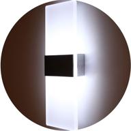 🔆 topmo modern acrylic 12w led wall sconces aluminum lights – contemporary decorative lamps for pathway, staircase, bedroom, balcony, drive way – 840lm, cold white (6000k) – 29x11x4.8cm логотип