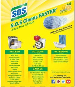 img 2 attached to 🧽 S.O.S Steel Wool Soap Pads, Lemon Fresh, 10 Count (6-Pack)