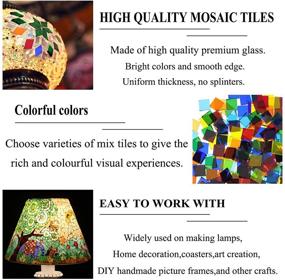 img 1 attached to 🎨 1000 Pieces Mixed Shape Mosaic Tiles - Colorful Mosaic Glass Pieces for DIY Crafts or Home Decoration