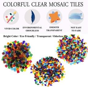 img 2 attached to 🎨 1000 Pieces Mixed Shape Mosaic Tiles - Colorful Mosaic Glass Pieces for DIY Crafts or Home Decoration