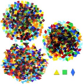 img 4 attached to 🎨 1000 Pieces Mixed Shape Mosaic Tiles - Colorful Mosaic Glass Pieces for DIY Crafts or Home Decoration