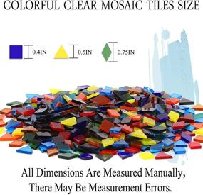 img 3 attached to 🎨 1000 Pieces Mixed Shape Mosaic Tiles - Colorful Mosaic Glass Pieces for DIY Crafts or Home Decoration