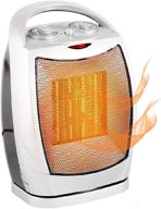 🔥 efficient oscillating space heater with stay cool housing - thermal ceramic ptc, tip-over safety, overheat protection, and adjustable thermostat - rotates 70° - bovado usa logo