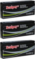 🖤 sculpey iii black oven bake clay - 8 ounces (pack of 3) logo