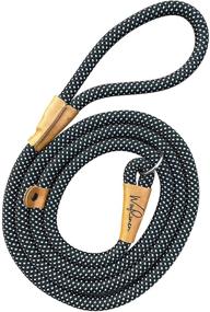 img 3 attached to 🐾 Wooflinen 7ft Ultra-Reflective Fatty Series Premium Dog Slip Leash - Crafted with Thick Mountain Climbing Rope - Achieve Style & Control for Powerful Pullers