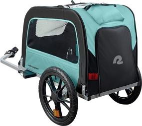 img 2 attached to 🐾 Retrospec Rover Waggin' Pet Bike Trailer - Small & Medium Sized Dogs Bicycle Carrier - Foldable Frame with 16 Inch Wheels - Non-Slip Floor & Internal Leash: A Perfect Ride for Your Furry Friend!